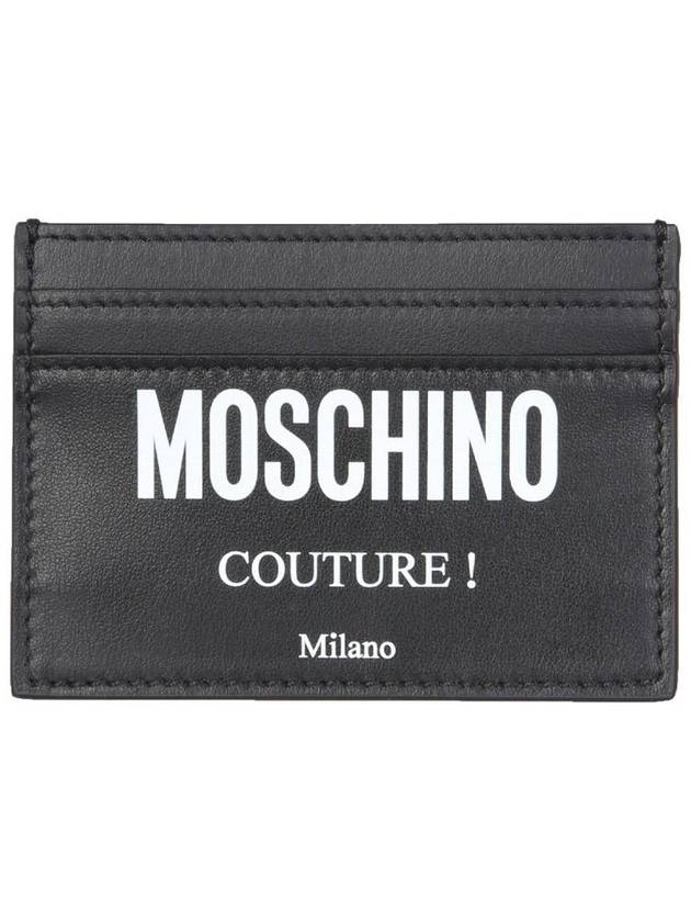 Couture Logo Card Wallet Black - MOSCHINO - BALAAN 2