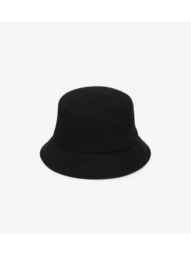 Wool Twill Bucket Hat Black - LACOSTE - BALAAN 1