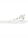 Ribbon Rockstud Flip Flops White - VALENTINO - BALAAN 2