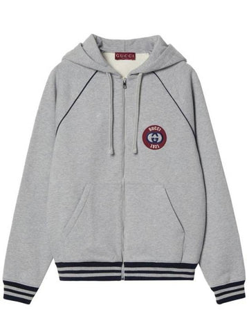 Hooded Zip Up 798641 XJGRE 1056 GRAY MELANGE E MIX - GUCCI - BALAAN 1