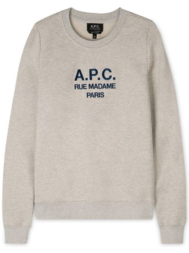 Women's Tina Logo Sweat Sweatshirt Heather Ecru - A.P.C. - BALAAN 4