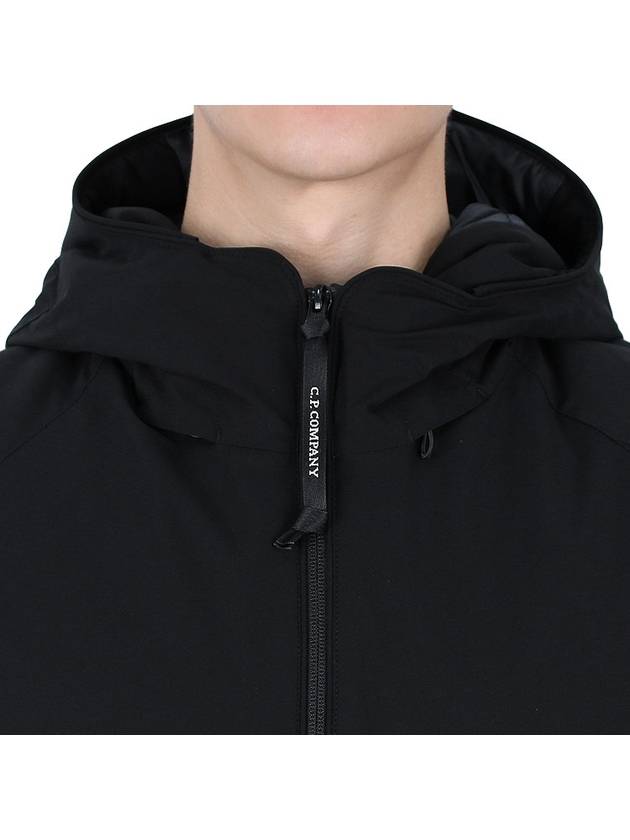 Pro-Tech Ribbed Hooded Jacket Black - CP COMPANY - BALAAN 8