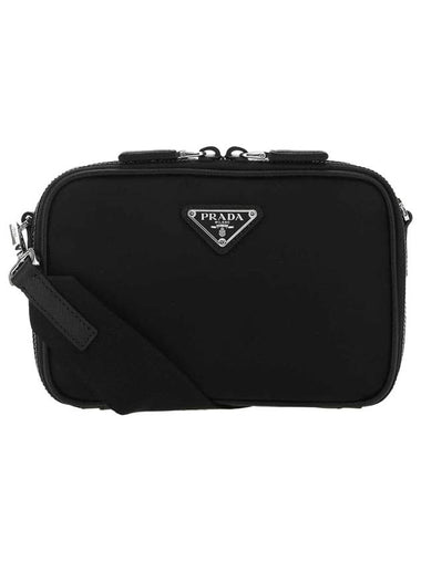 Triangle Logo Re-Nylon Saffiano Cross Bag Black - PRADA - BALAAN 1