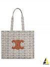Large Cabas Tote Bag Thais in Textile with All-Over Natural Tan - CELINE - BALAAN 2