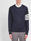 4 Bar Armband Classic Merino Wool Knit Top Navy - THOM BROWNE - BALAAN 2