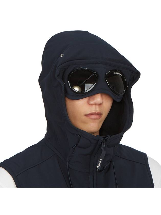 Shell R Mix Goggle Hooded Padded Vest Navy - CP COMPANY - BALAAN 11