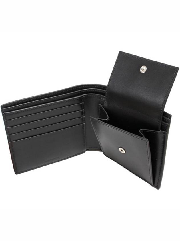 Triomphe Embossed Calfskin Half Wallet Black - CELINE - BALAAN 7