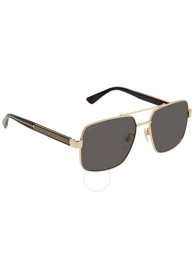 Eyewear Gold Square Sunglasses Black - GUCCI - BALAAN 4