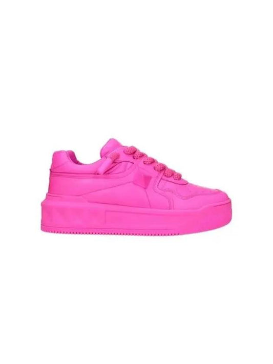 Men s Pink Garavani One Stud XL Nappa Leather Low Top Sneakers S0G37XTMUWT - VALENTINO - BALAAN 2