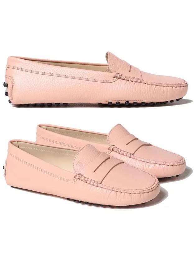 Gomini Leather Driving Shoes Coral Pink - TOD'S - BALAAN.