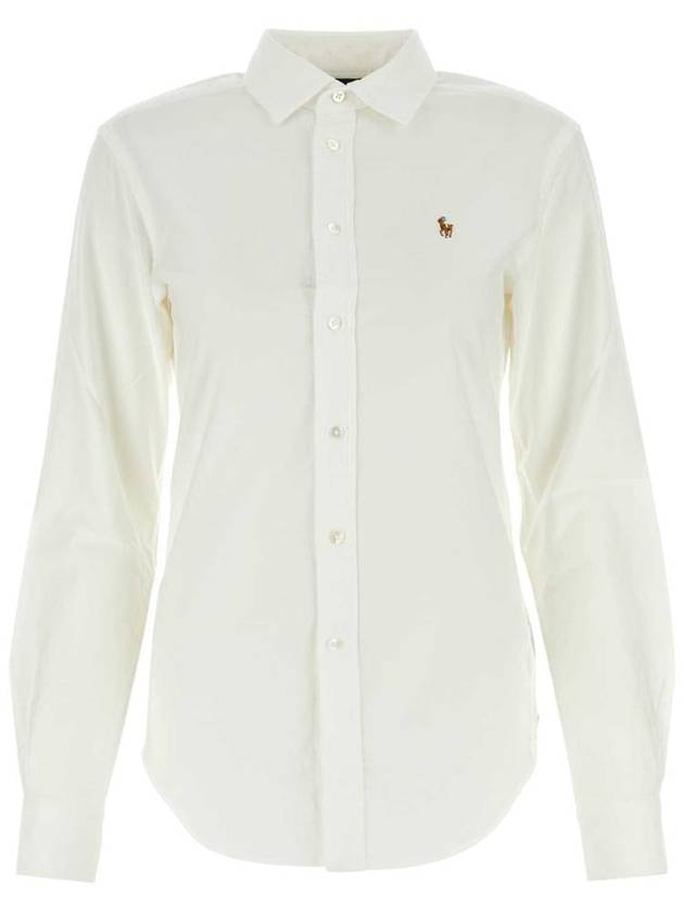 Pony Classic Fit Long Sleeve Shirt White - POLO RALPH LAUREN - BALAAN 2