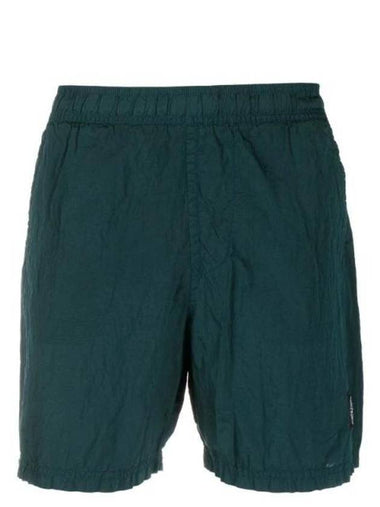 Men's Logo Patch Nylon Swim Shorts Green - STONE ISLAND - BALAAN 1