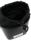 5AC Number Logo Texture Leather Bucket Bag Black - MAISON MARGIELA - BALAAN 6