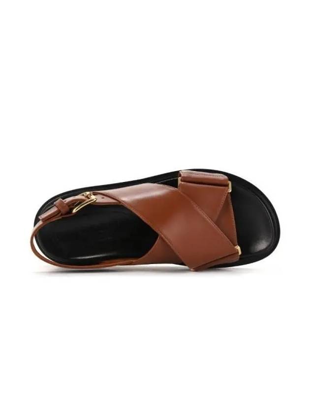 Fussbett Leather Sandals Brown - MARNI - BALAAN 4