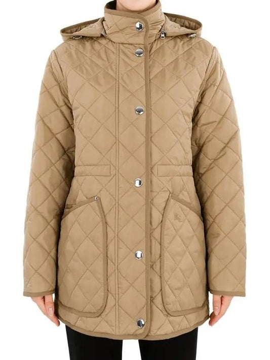 Diamond Quilted Nylon Jacket Archive Beige - BURBERRY - BALAAN 2