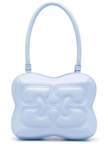 Butterfly Top Handle Shoulder Bag Blue - GANNI - BALAAN 1