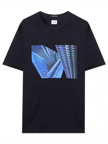 Metropolis Logo Graphic T Shirt Short Sleeve Tee - CP COMPANY - BALAAN 1