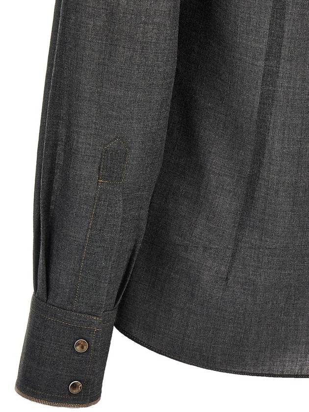 Brunello Cucinelli 'Shiny Cuffs' Shirt - BRUNELLO CUCINELLI - BALAAN 4