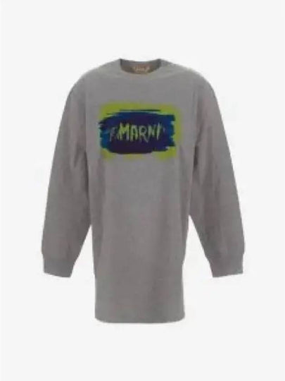 Logo Long Sleeve T-Shirt Grey - MARNI - BALAAN 2