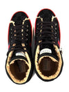 Tennis 1977 Suede High Top Sneakers Black - GUCCI - BALAAN 4