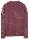 Off-Dye Treatment Crewneck Sweatshirt Dark Burgundy - STONE ISLAND - BALAAN 3