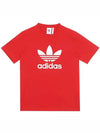 Trefoil Short Sleeve T-Shirt Bare Scarlet - ADIDAS - BALAAN 3