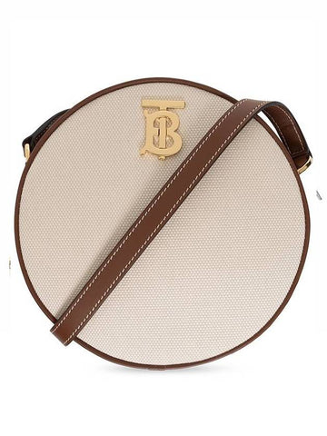 Louis TB Logo Canvas Shoulder Bag Brown Beige - BURBERRY - BALAAN 1