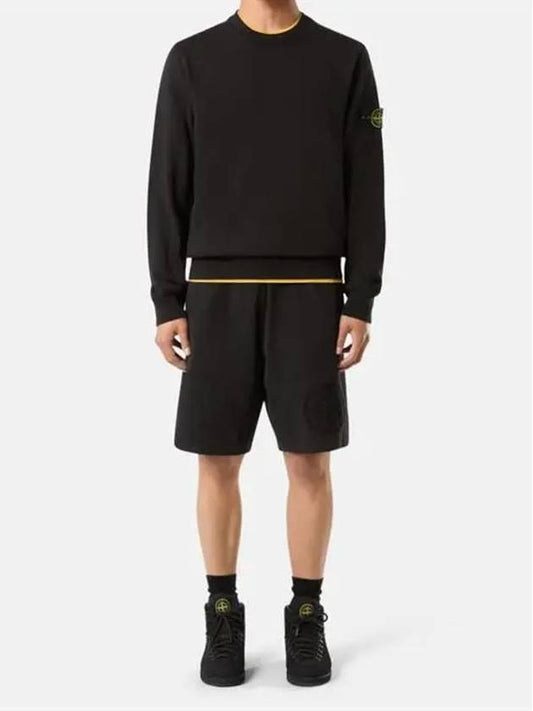 Wappen Patch Garment Dyed Sweatshirt Black - STONE ISLAND - BALAAN 2