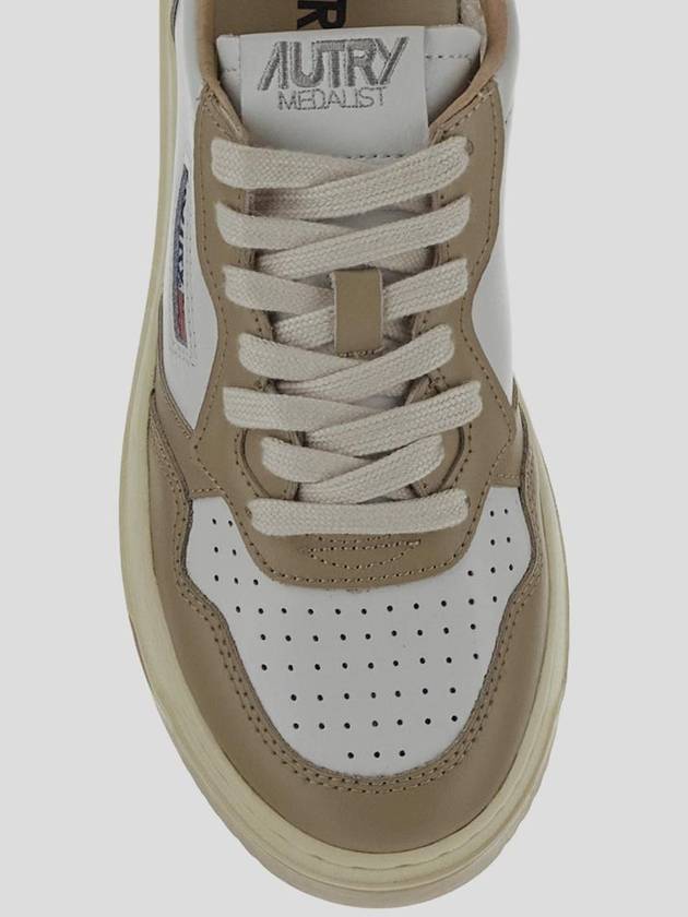 Medalist Bicolor Leather Low Top Sneakers White Beige - AUTRY - BALAAN 5