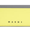 Bicolor Leather Card Wallet Yellow - MARNI - BALAAN 6