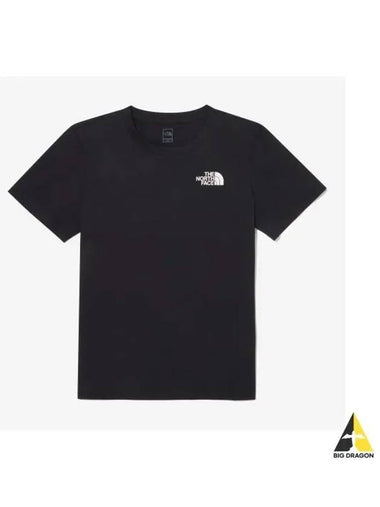 The North Face KIDS All Day Short Sleeve Round Tee NT7UQ02T BLK - THE NORTH FACE - BALAAN 1