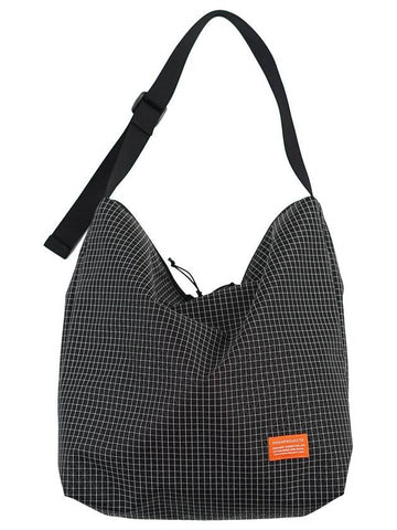 F137 Kangaroo Grid Stop Tote Bag Black - POSHPROJECTS - BALAAN 1