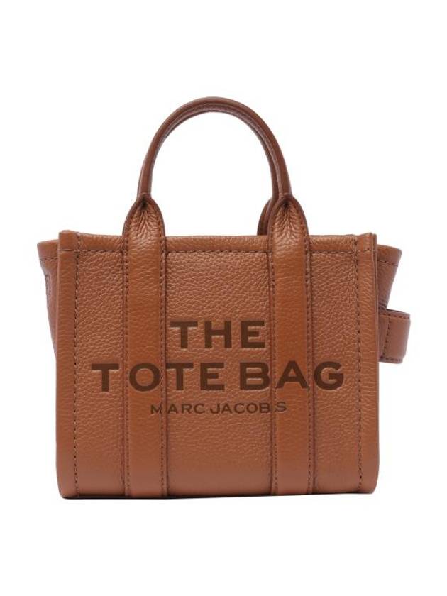 Mini Micro Leather Tote Bag Brown - MARC JACOBS - BALAAN 1