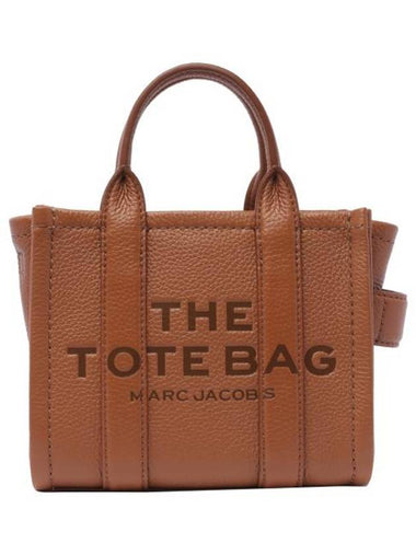 Mini Micro Leather Tote Bag Brown - MARC JACOBS - BALAAN 1