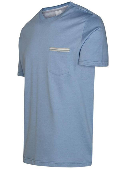 Eleventy Light Blue Cotton T-Shirt - ELEVENTY MILANO - BALAAN 2