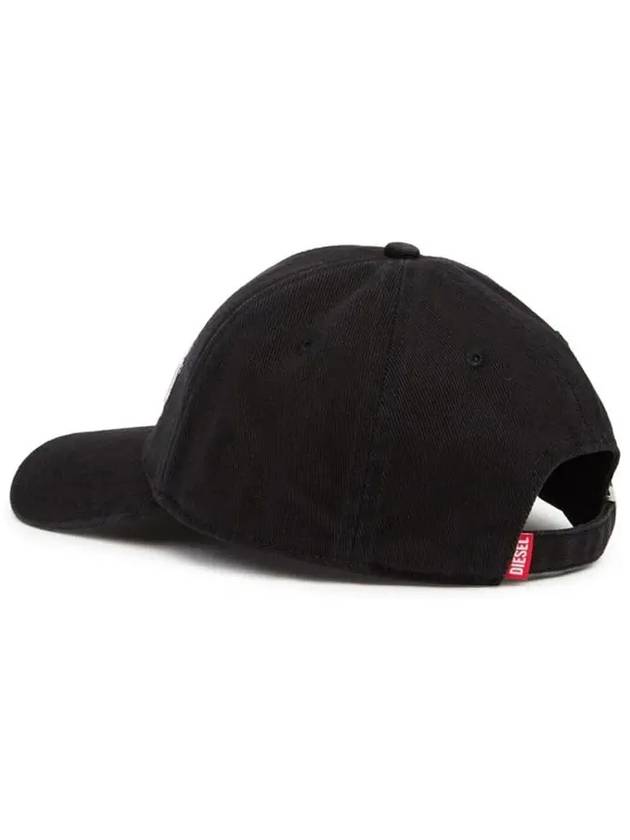 Corry Div Wash Logo Embroidery Base Ball Cap Black - DIESEL - BALAAN 3