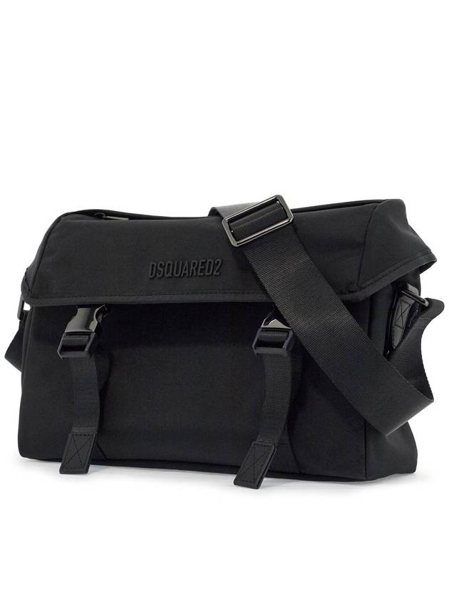 black shoulder bag in polyamide with spacious compartment - DSQUARED2 - BALAAN 3