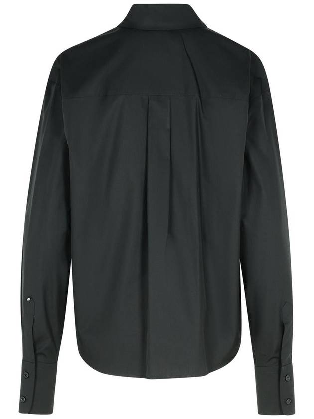 Sportmax 'Chalk' Black Cotton Shirt - MAX MARA SPORTMAX - BALAAN 3