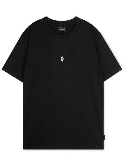 Back Graphic Cotton Short Sleeve T-shirt Black - MARCELO BURLON - BALAAN 2