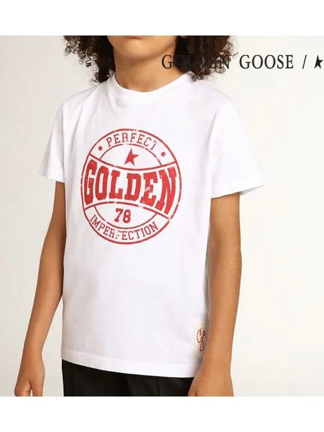 Kids Logo T Shirt White GKP01403 P001084 10350 - GOLDEN GOOSE - BALAAN 4