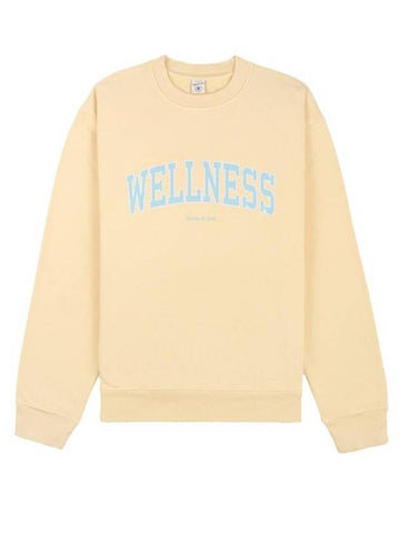 Slogan Print Cotton Long Sleeve T-shirt Beige - SPORTY & RICH - BALAAN 1