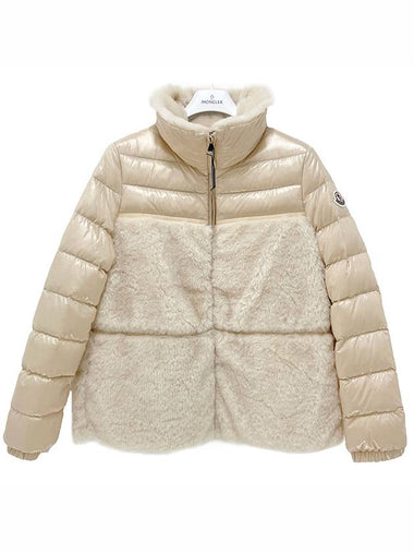 Kids Logo Patch AMABAY Down Padding Jacket 8Y 10Y White 1A00046 89AN3 051 - MONCLER - BALAAN 1