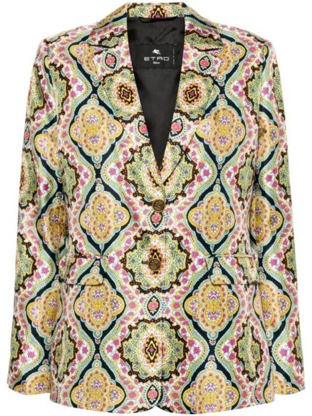 floral print silk jacket - ETRO - BALAAN 1