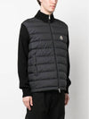 Padded Cotton Zip-Up Cardigan Black - MONCLER - BALAAN 5