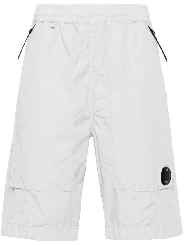 Logo Ripstop Shorts White - CP COMPANY - BALAAN 2