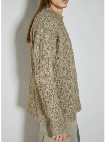 POPOVER Round Neck Sweater M4233PPT Peafowl Funky Chain Knit B0110823750 - OUR LEGACY - BALAAN 1