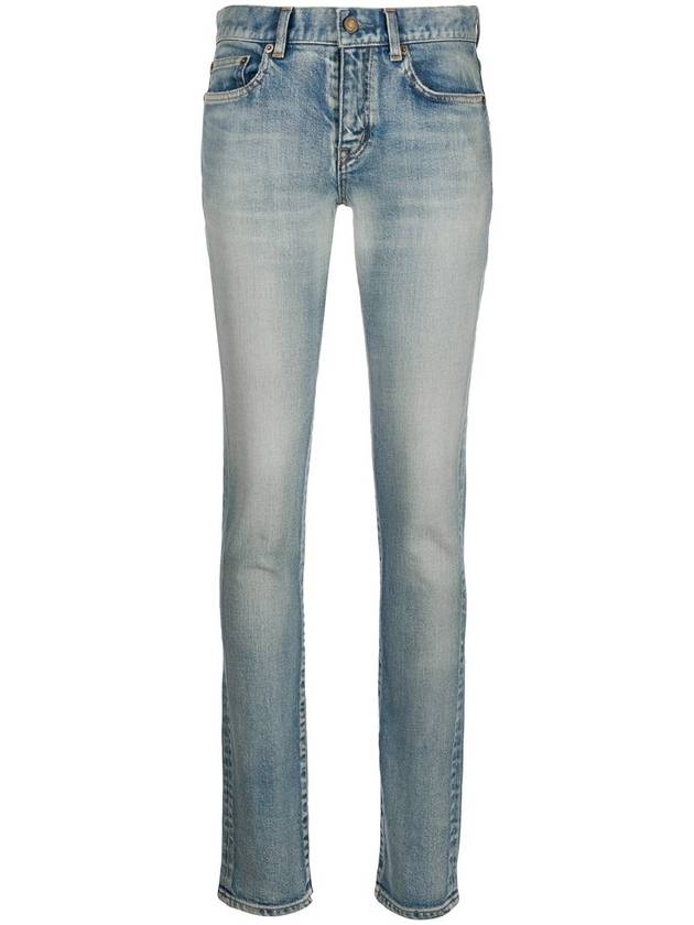 Slim Fit Straight Jeans Blue - SAINT LAURENT - BALAAN 3