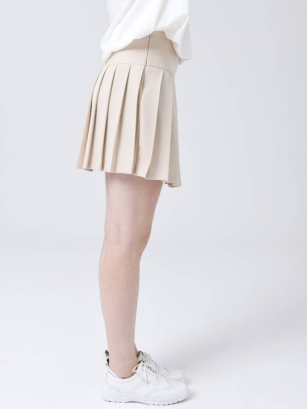 Doyou Know MC Women s Functional Poly Span Pleated Yoke Cut Beige Skirt DO3242SK019 2 - DOYOUKNOWMC GOLF WEAR - BALAAN 4