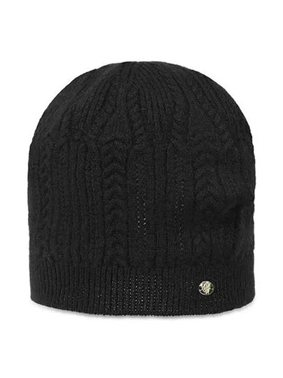 HAT51415 BK Selby Black Cashmere Knit Cable Beanie - HELEN KAMINSKI - BALAAN 2