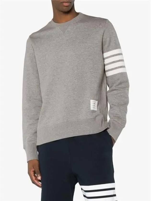 4 Bar Loopback Jersey Sweatshirt Light Grey - THOM BROWNE - BALAAN 3